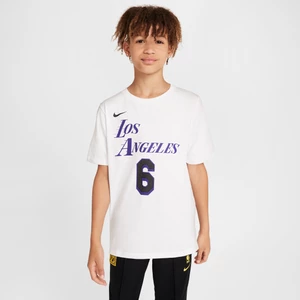 T-shirt dla dużych dzieci Nike NBA Los Angeles Lakers City Edition - Biel