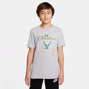 T-shirt dla dużych dzieci Nike NBA Milwaukee Bucks - Szary