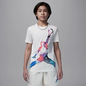 T-shirt dla dużych dzieci Poolside Jumpman Jordan - Biel