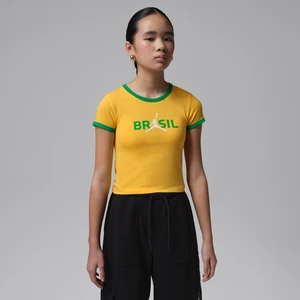 T-shirt dla dużych dzieci z grafiką w stylu retro Jordan - Żółty