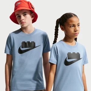 T-shirt dla dużych dzieci z logo z kolekcji Nike x LEGO® - Niebieski