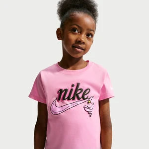 T-shirt dla małych dzieci Connected Nike - Różowy