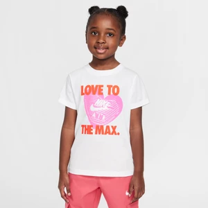 T-shirt dla małych dzieci z grafiką Lover to the Max Nike - Biel