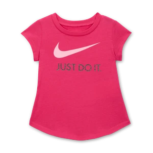 T-shirt dla niemowląt (12–24 M) Nike Swoosh „Just Do It” - Różowy