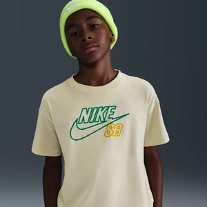 T-shirt do skateboardingu dla dużych dzieci Nike Max90 - Brązowy