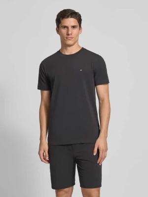 T-shirt dresowy o kroju slim fit z mieszanki bawełny Tommy Hilfiger