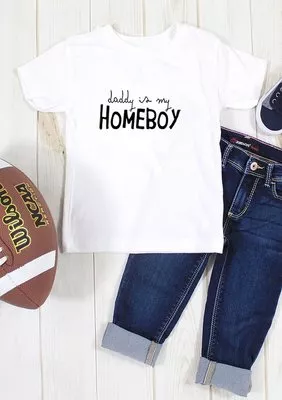 T-shirt dziecięcy " daddy is my homeboy"