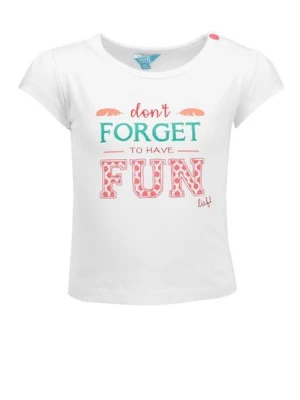 T-shirt dziewczęcy biały - Don't forget to have fun - Lief