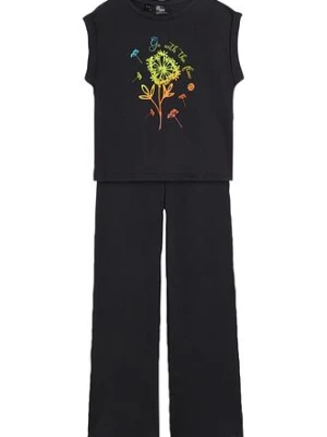 T-shirt dziewczęcy + legginsy Flared (2 części), bawełna organiczna bonprix