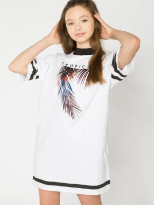 T-shirt dziewczęcy t-shirtowa sukienka tropical Reporter