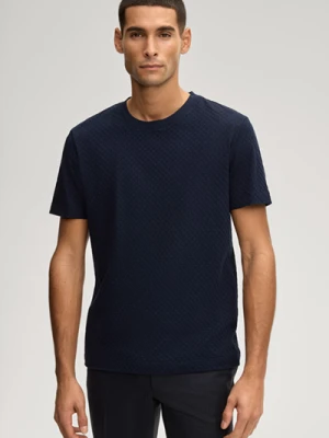 Zdjęcie produktu T-shirt Enrique w granatowym kolorze o wyrazistej strukturze Joop