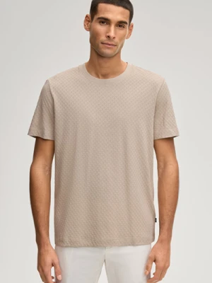 T-shirt Enrique w piaskowym kolorze o wyrazistej strukturze JOOP!