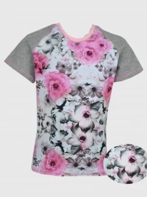 T-shirt Flowers Grey iELM
