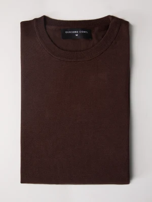 T-shirt FRANCO 01014B81GSA Giacomo Conti ciemnobrazowy