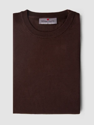 T-shirt FRANK 01015D81GSA Giacomo Conti ciemnobrazowy