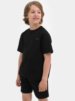 T-shirt gładki chłopięcy - czarny 4F