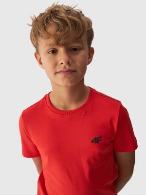 T-shirt gładki chłopięcy - pomarańczowy 4F
