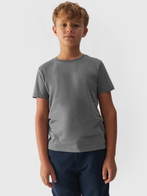 T-shirt gładki chłopięcy - szary 4F
