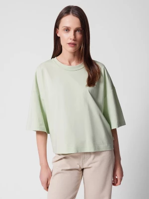 T-shirt gładki damski Outhorn - zielony