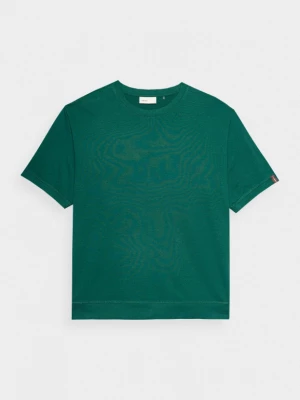 T-shirt gładki męski - zielony OUTHORN