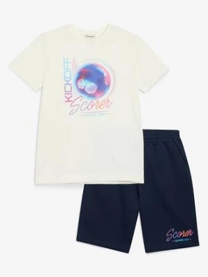T-shirt i bermudy dresowe z czystej bawełny organicznej (komplet 2.-cz) bonprix
