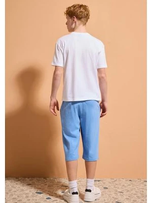 T-shirt i długie bermudy uszyte z czystej bawełny organicznej, loose fit (2 części) bonprix