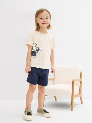 T-shirt i krótkie szorty dżersejowe (2 części) z bawełny organicznej bonprix