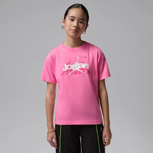T-shirt Jordan dla dużych dzieci - Różowy