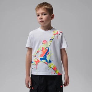 T-shirt Jordan Super Splash dla małych dzieci Paint Spill Jumpman - Biel