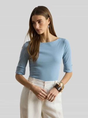 T-shirt krój slim fit z czystej bawełny Lauren Ralph Lauren