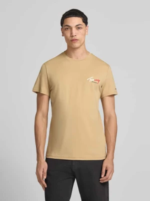 T-shirt krój slim fit z czystej bawełny Tommy Jeans