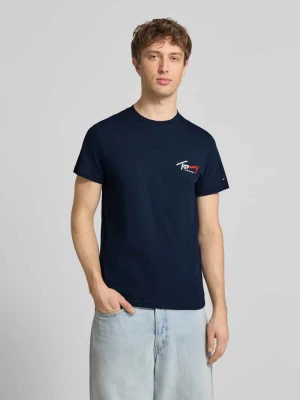 T-shirt krój slim fit z czystej bawełny Tommy Jeans