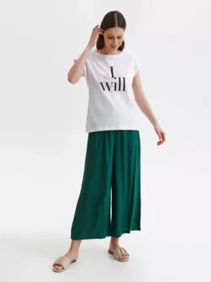 T-shirt krótki rękaw damski z nadrukiem TOP SECRET