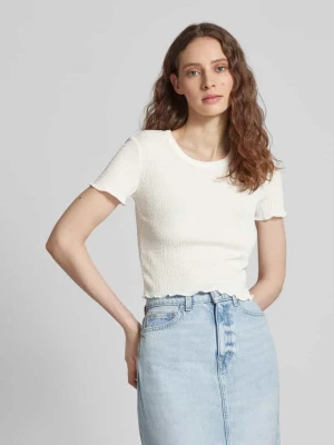 T-shirt krótki w jednolitym kolorze Guess