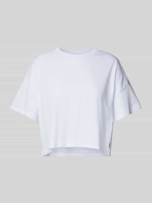 T-shirt krótki z detalem z logo model ‘ALENA’ Noisy May