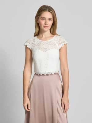 T-shirt krótki z kwiatowej koronki Jake*s Cocktail