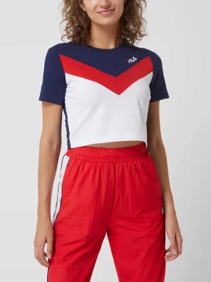 T-shirt krótki z mieszanki bawełny i elastanu model ‘Biella’ Fila