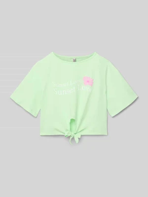 T-shirt krótki z nadrukiem z logo Blue Effect