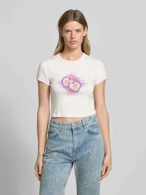 T-shirt krótki z nadrukiem z logo model ‘Dalia’ Hugo Blue