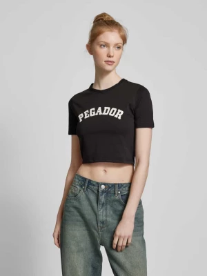 T-shirt krótki z nadrukiem z logo model ‘JENNA’ Pegador