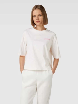 T-shirt krótki z nadrukiem z logo na całej powierzchni model ‘ALETHA’ Guess Activewear