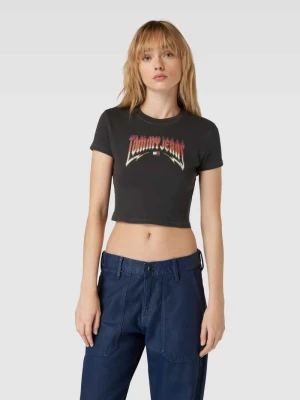 T-shirt krótki z nadrukiem z logo Tommy Jeans