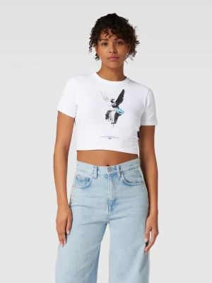 T-shirt krótki z nadrukowanym motywem model ‘Fallen Angel’ PEQUS