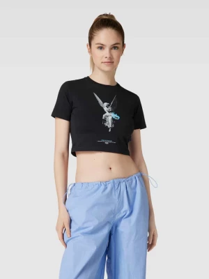 T-shirt krótki z okrągłym dekoltem model ‘Fallen Angel’ PEQUS