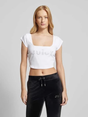 T-shirt krótki z prostokątnym dekoltem model ‘REGAL’ Juicy Couture