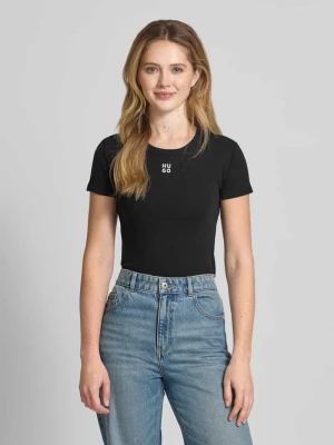 T-shirt krótki z wyhaftowanym logo model ‘Delanor’ HUGO