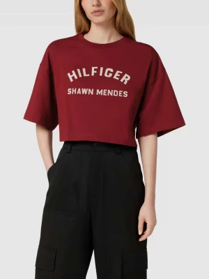 T-shirt krótki z wyhaftowanym logo Tommy Hilfiger