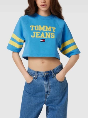 T-shirt krótki z wyhaftowanym logo Tommy Jeans
