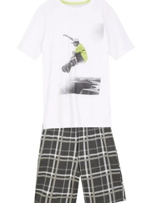 T-shirt + krótkie spodnie shirtowe (2 części), z bawełny organicznej bonprix