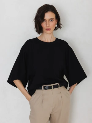 T-SHIRT LUNA CZARNY M - Flawless